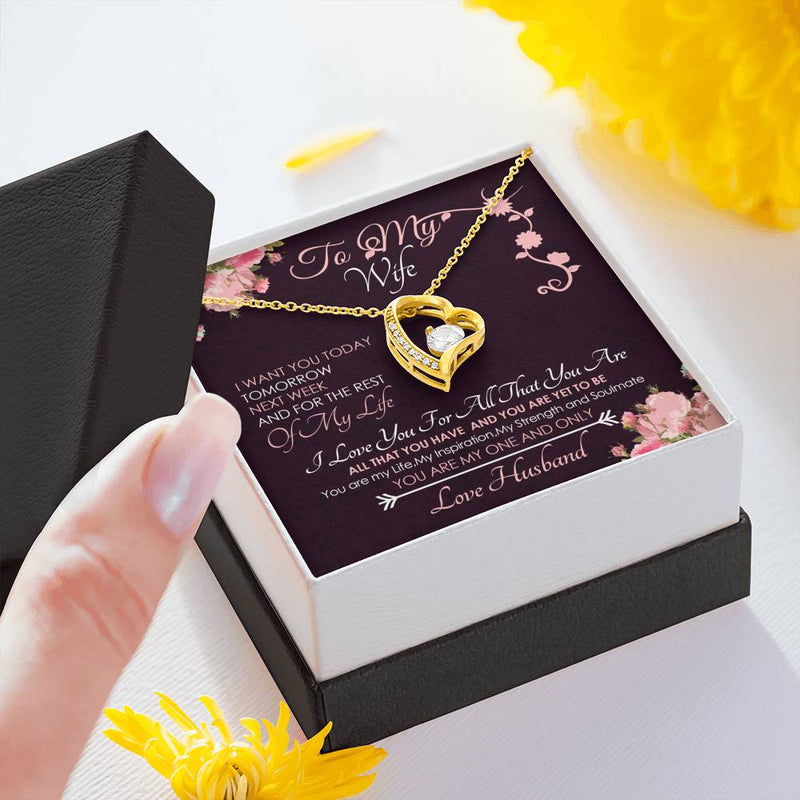 To My Wife Forever Love Necklace Gift Set