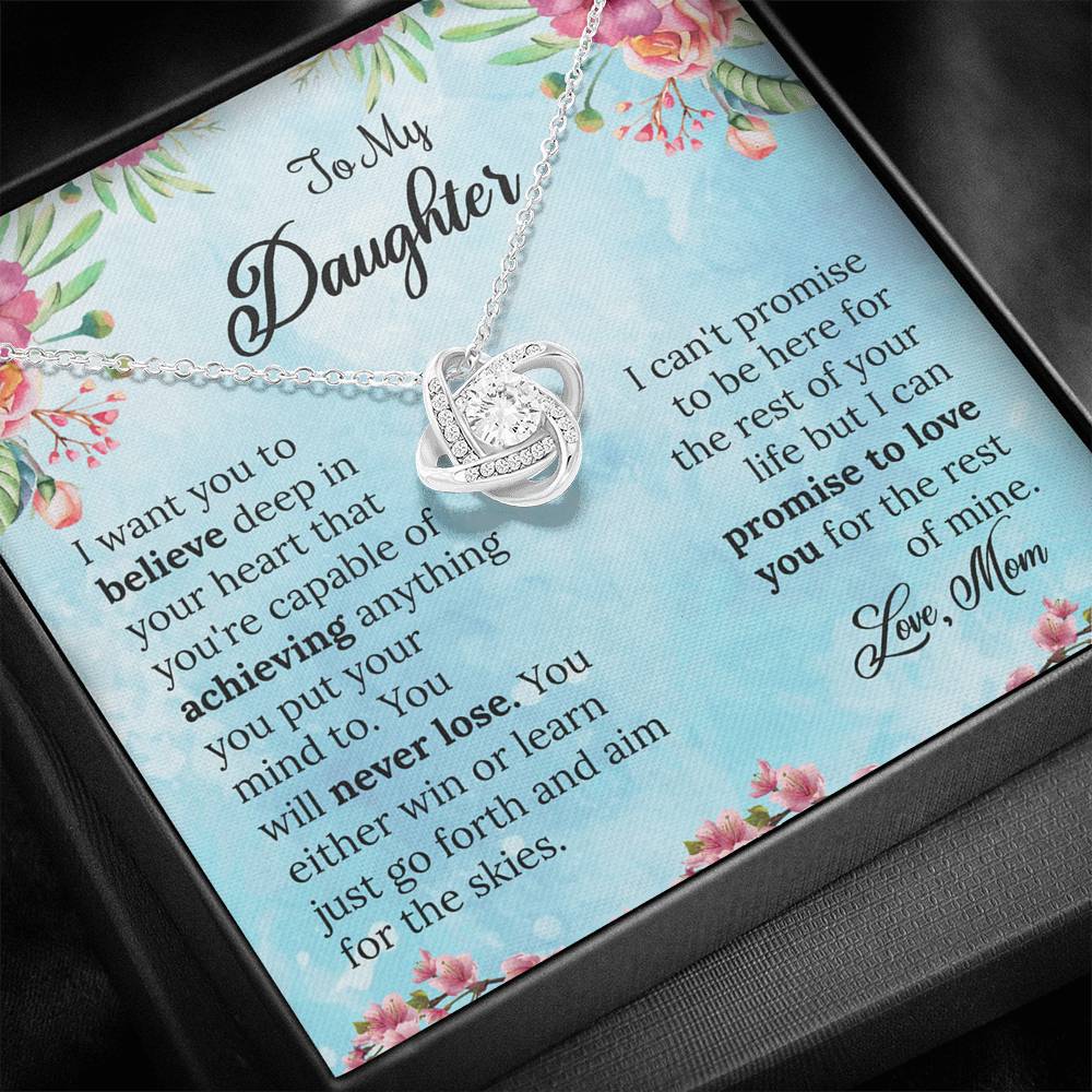 To My Daughter - "ALLURE" CUBIC ZIRCONIA PENDANT NECKLACE GIFT SET
