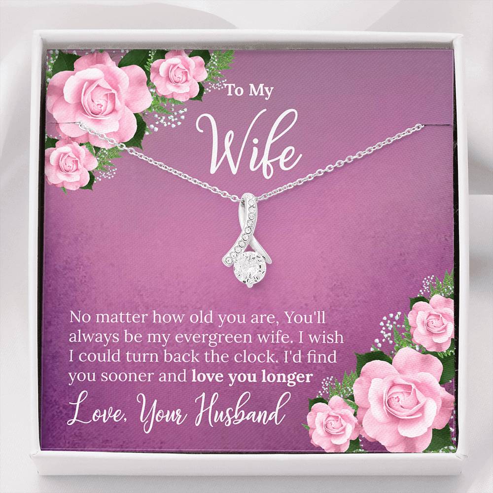 TO MY WIFE - "ALLURE" CUBIC ZIRCONIA PENDANT NECKLACE GIFT SET