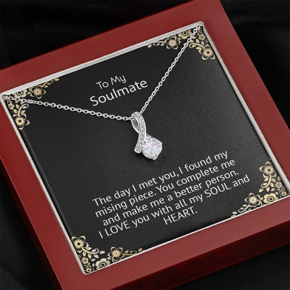 To My Soulmate -I Love You Alluring Beauty Necklace Gift